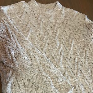 NWT Free People XS Cream Oversized Sweater